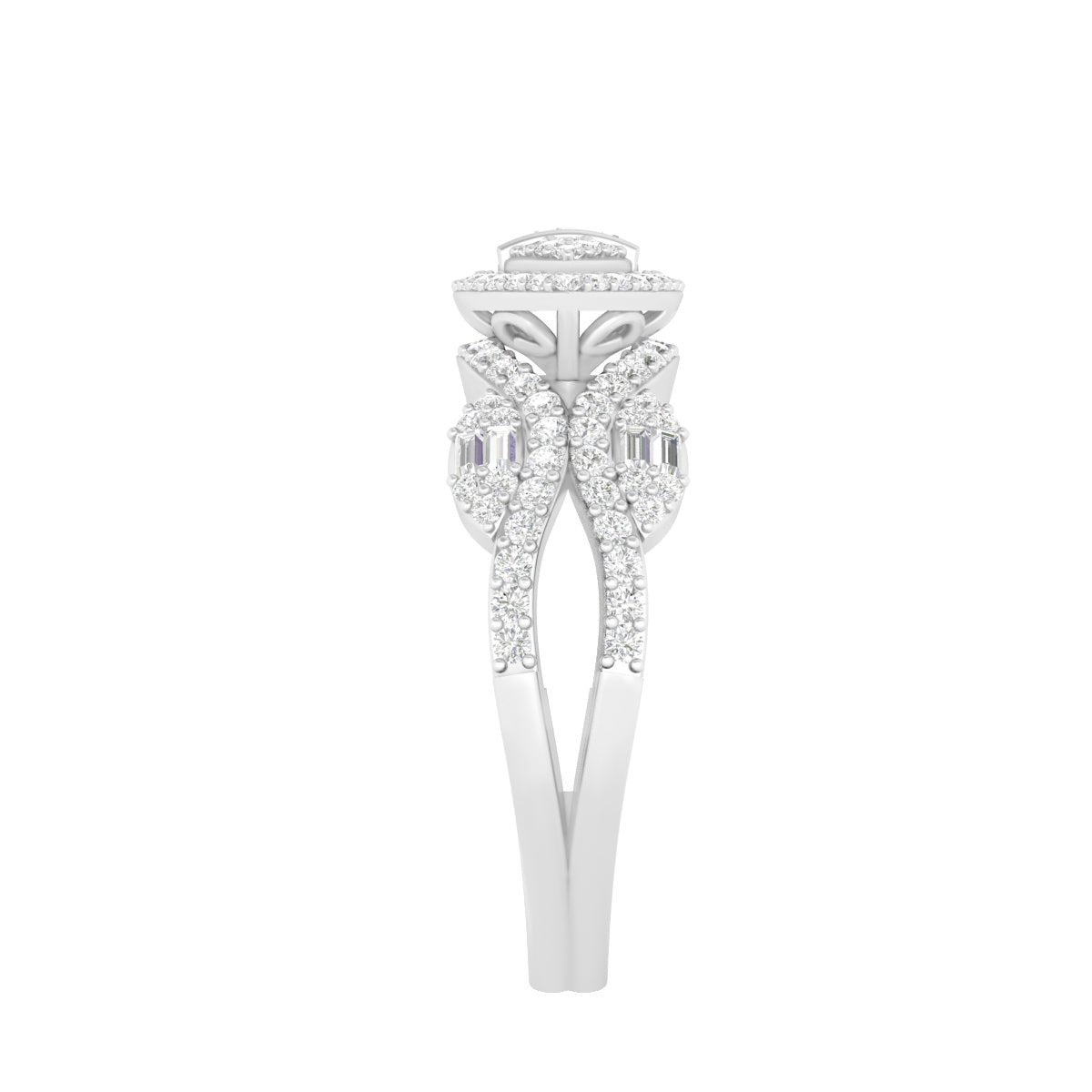 18KT White Gold With White Diamond Engagement Ring 0.85ct