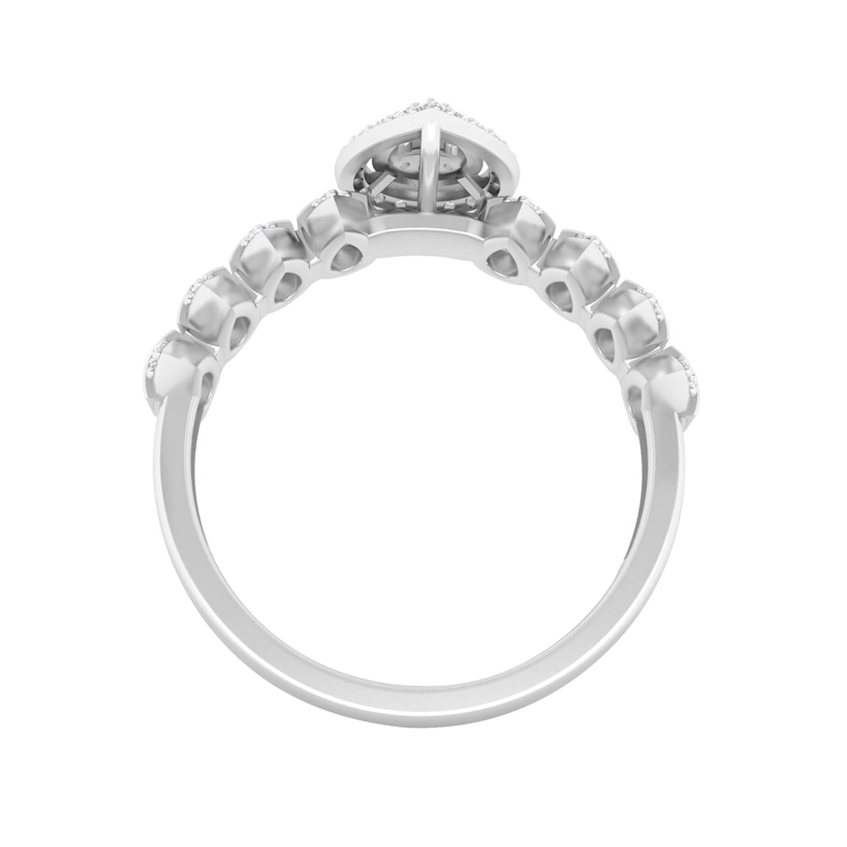 18KT White Gold With White Diamond Engagement Ring 0.40ct