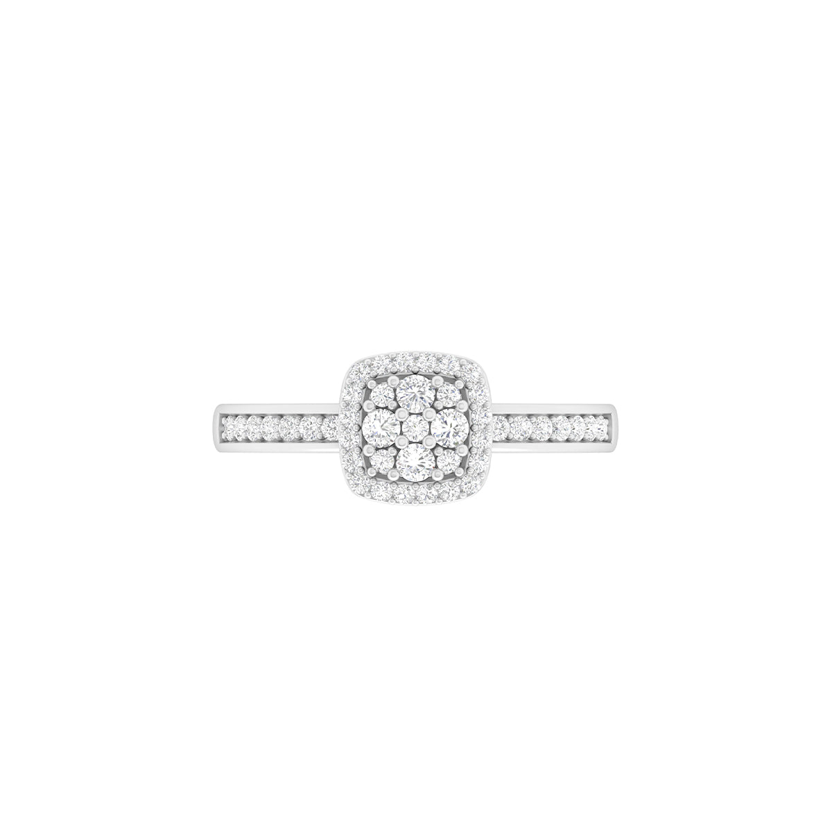 18KT White Gold With White Diamond Engagement Ring 0.41ct