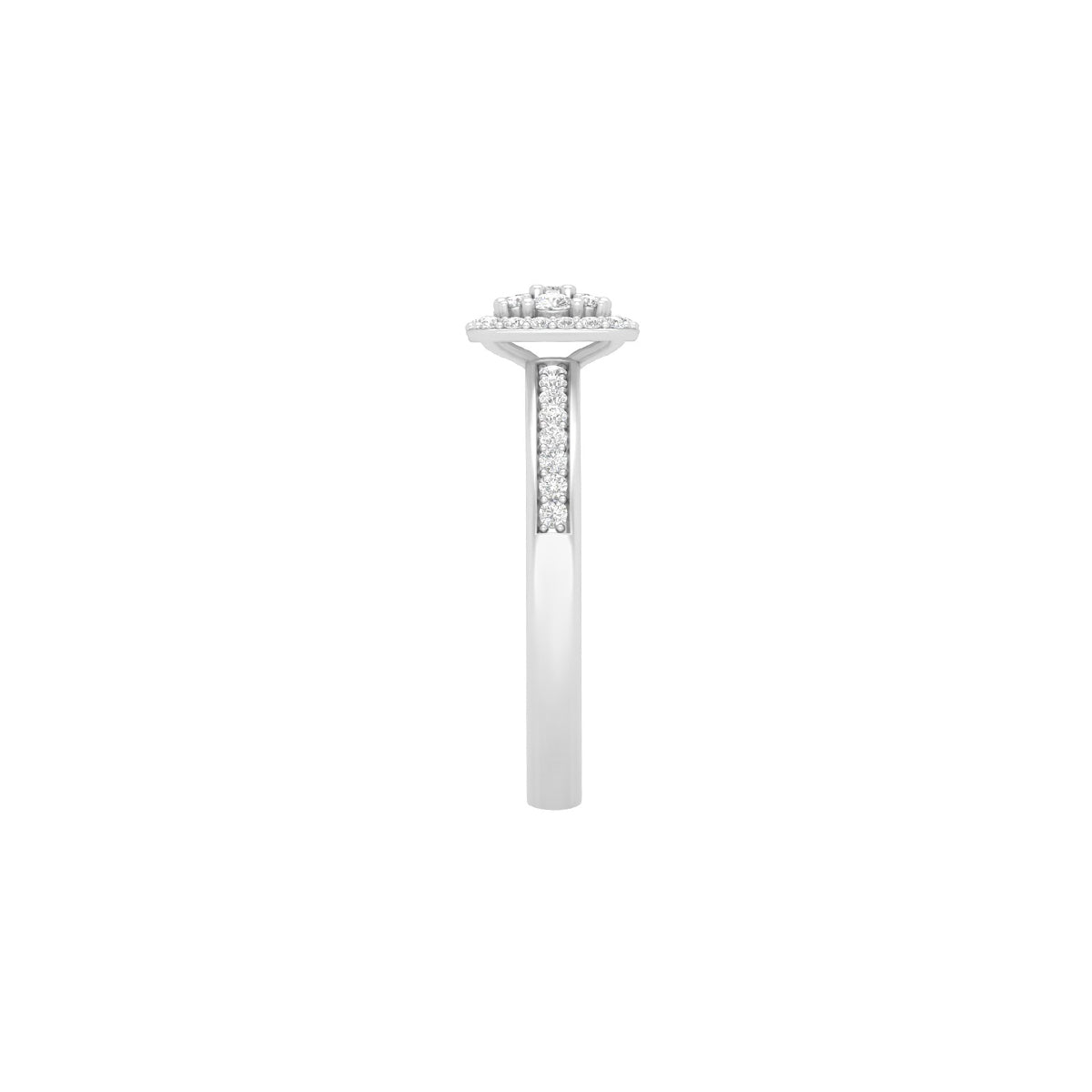 18KT White Gold With White Diamond Engagement Ring 0.41ct