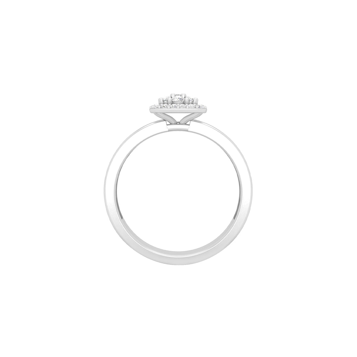 18KT White Gold With White Diamond Engagement Ring 0.41ct