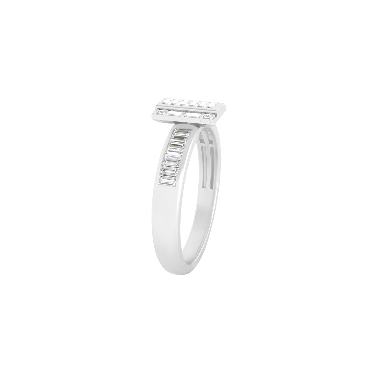 18KT White Gold With White Diamond Engagement Ring 0.29ct
