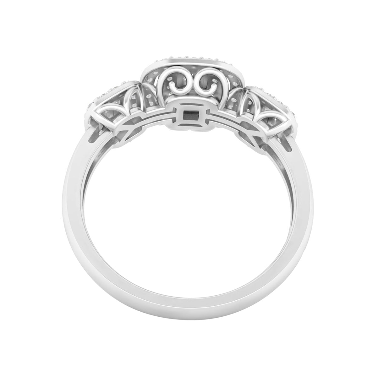 18KT White Gold With White Diamond Engagement Ring 0.57ct