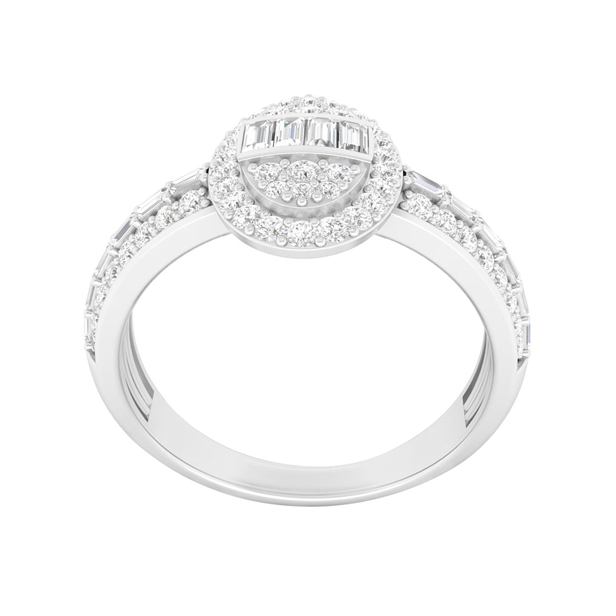 18KT White Gold With White Diamond Engagement Ring 0.71ct
