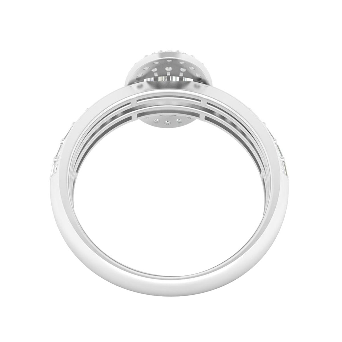 18KT White Gold With White Diamond Engagement Ring 0.71ct
