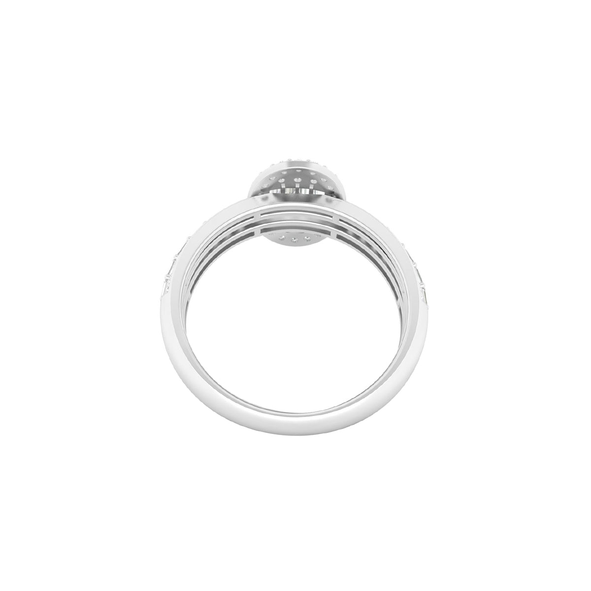 18KT White Gold With White Diamond Engagement Ring 0.71ct