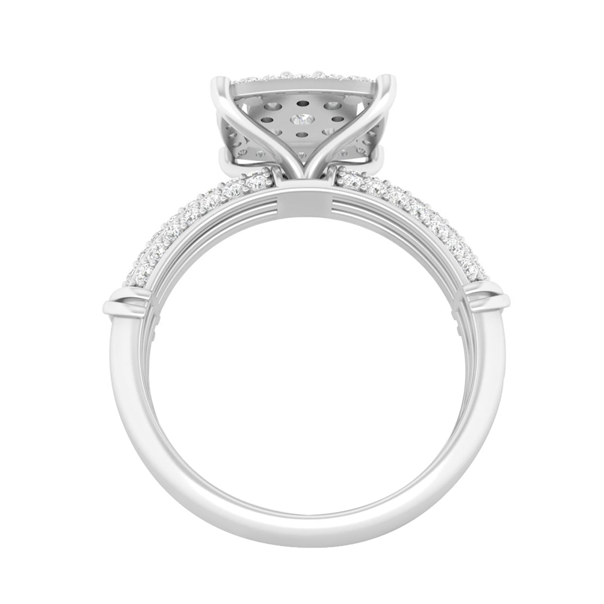 18KT White Gold With White Diamond Engagement Ring 1.58cts