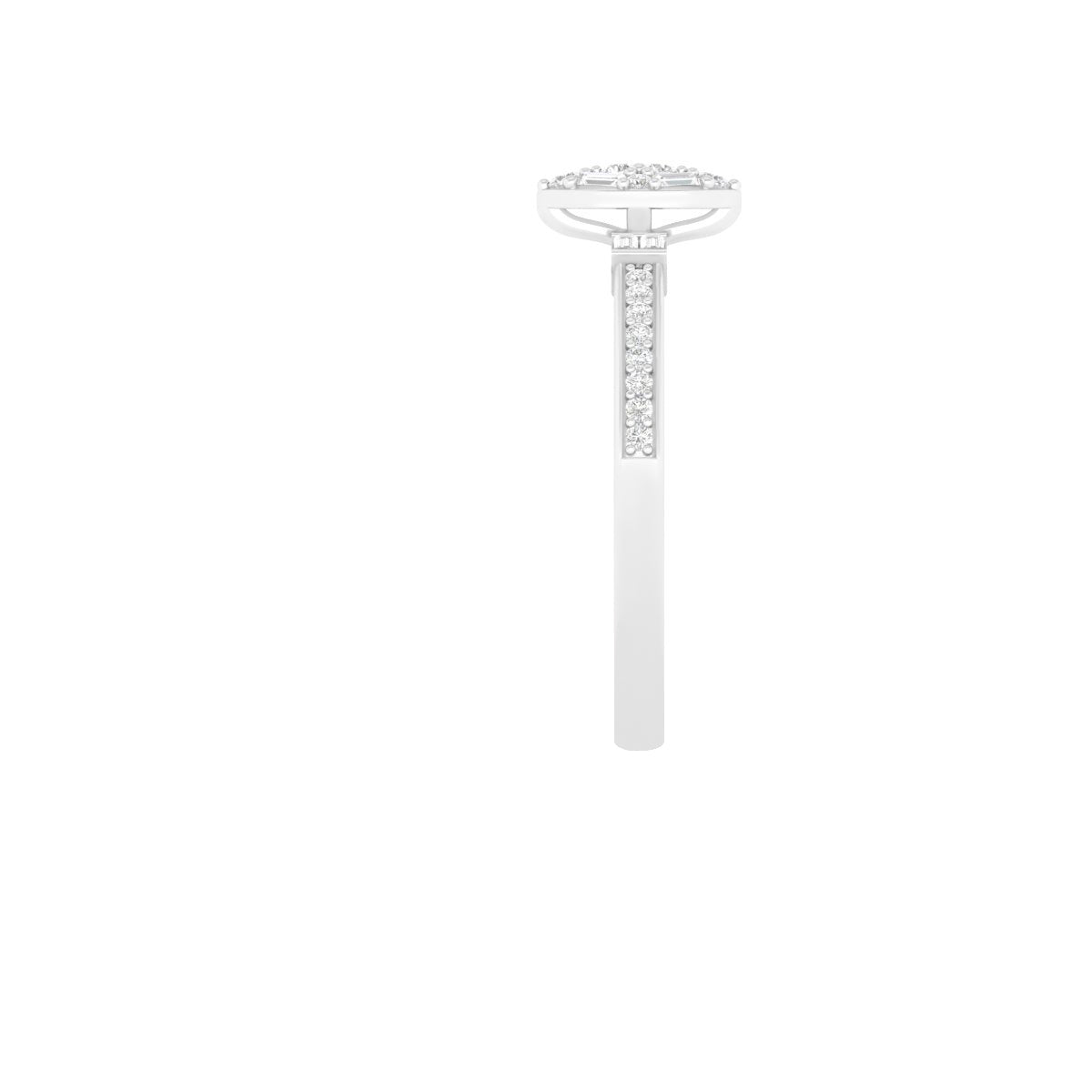 18KT White Gold With White Diamond Engagement Ring 0.23ct