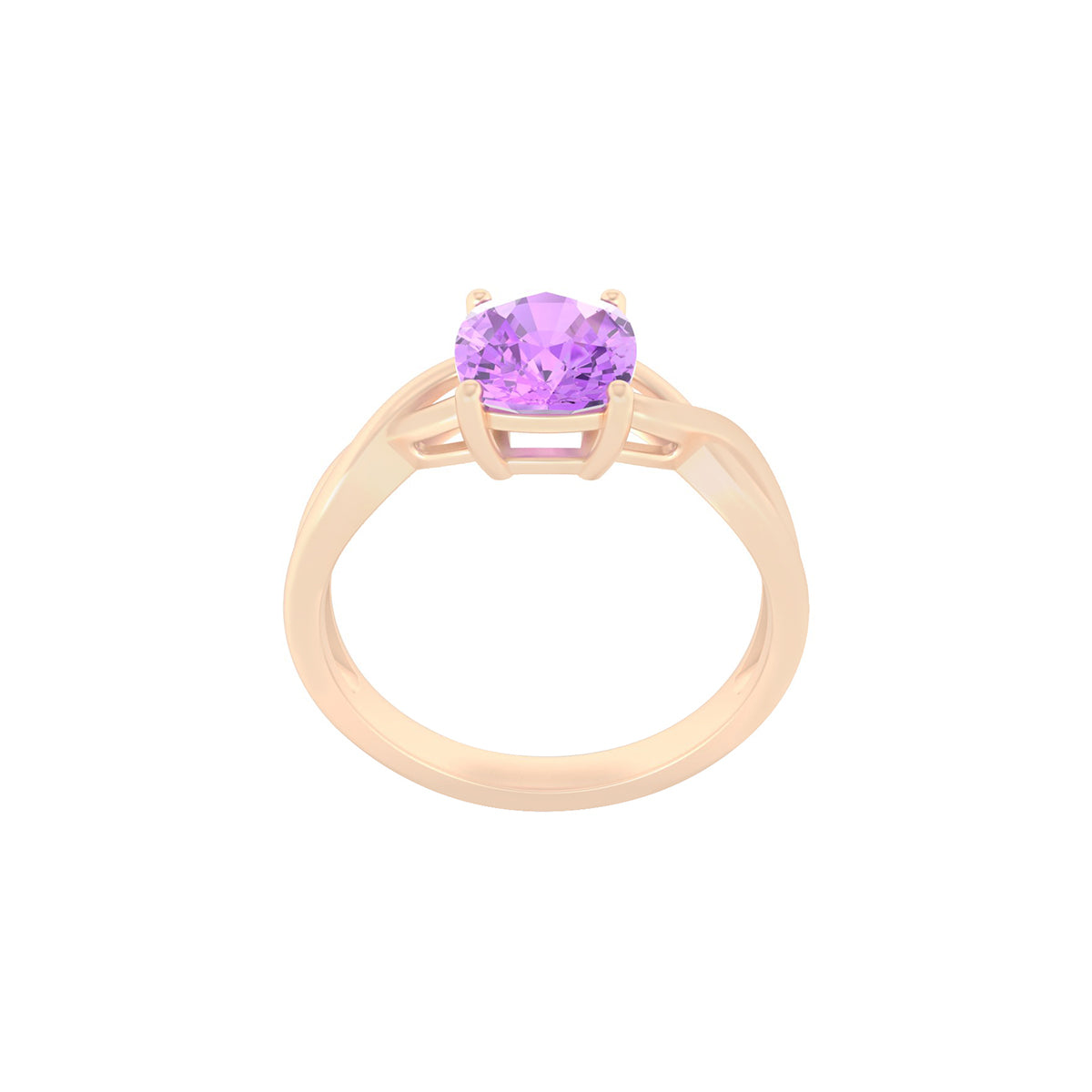 18KT Gold with Amethyst Ring 1.30ct