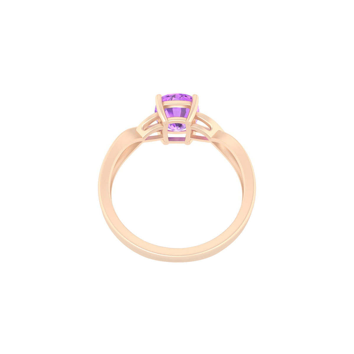 18KT Gold with Amethyst Ring 1.30ct