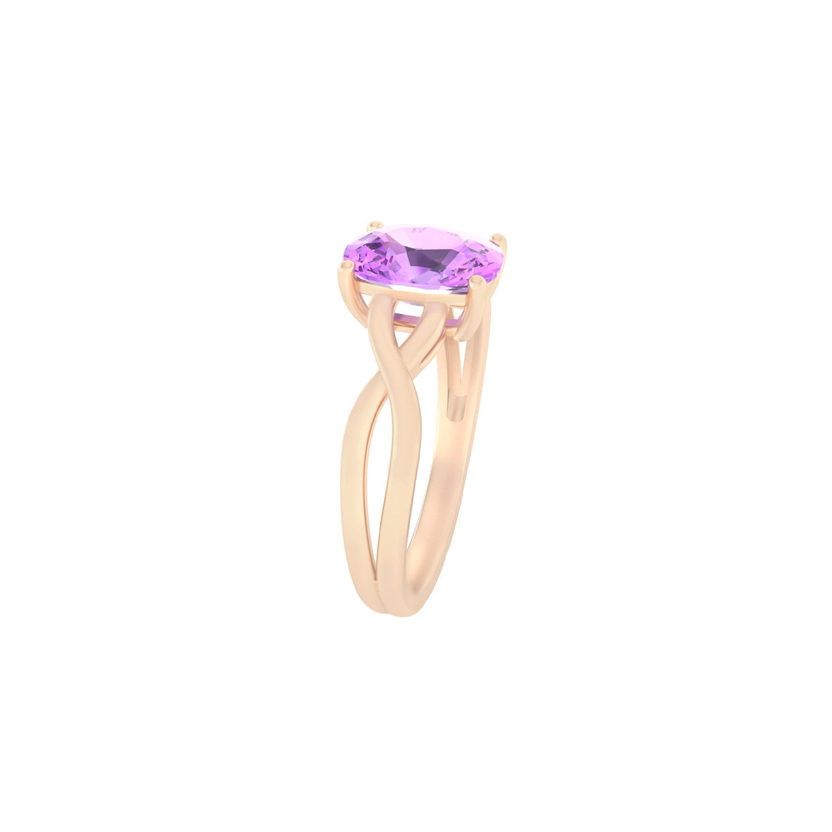 18KT Gold with Amethyst Ring 1.30ct