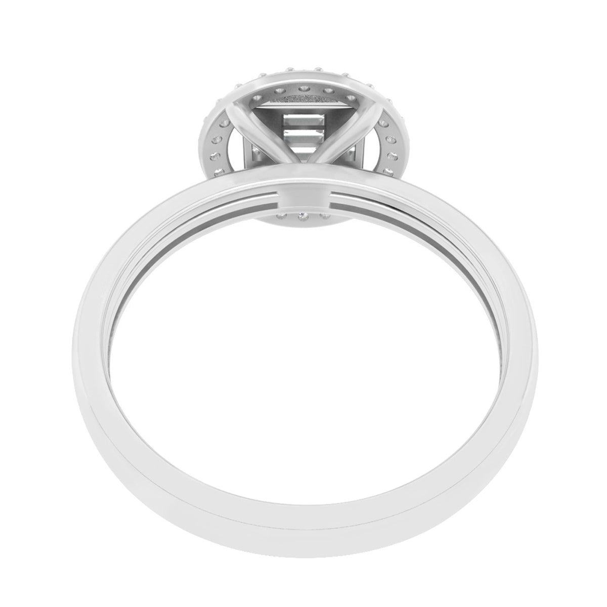 18KT White Gold With White Diamond Engagement Ring 0.28ct