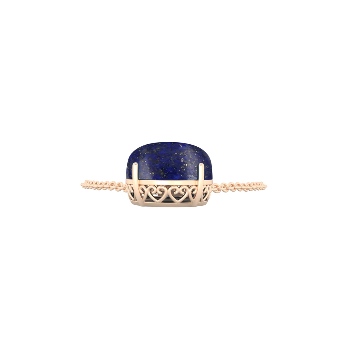 Lapis Pendant with White Diamond in 14Kt Gold 17.32cts
