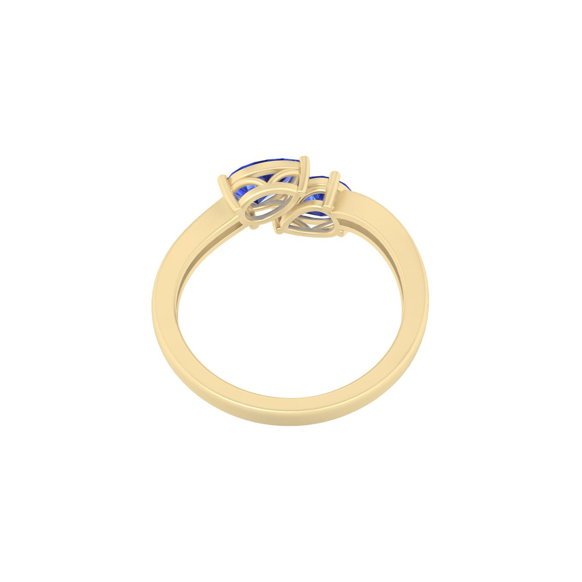 AA+ Tanzanite Ring with White Diamond in 18Kt Gold 1.69cts