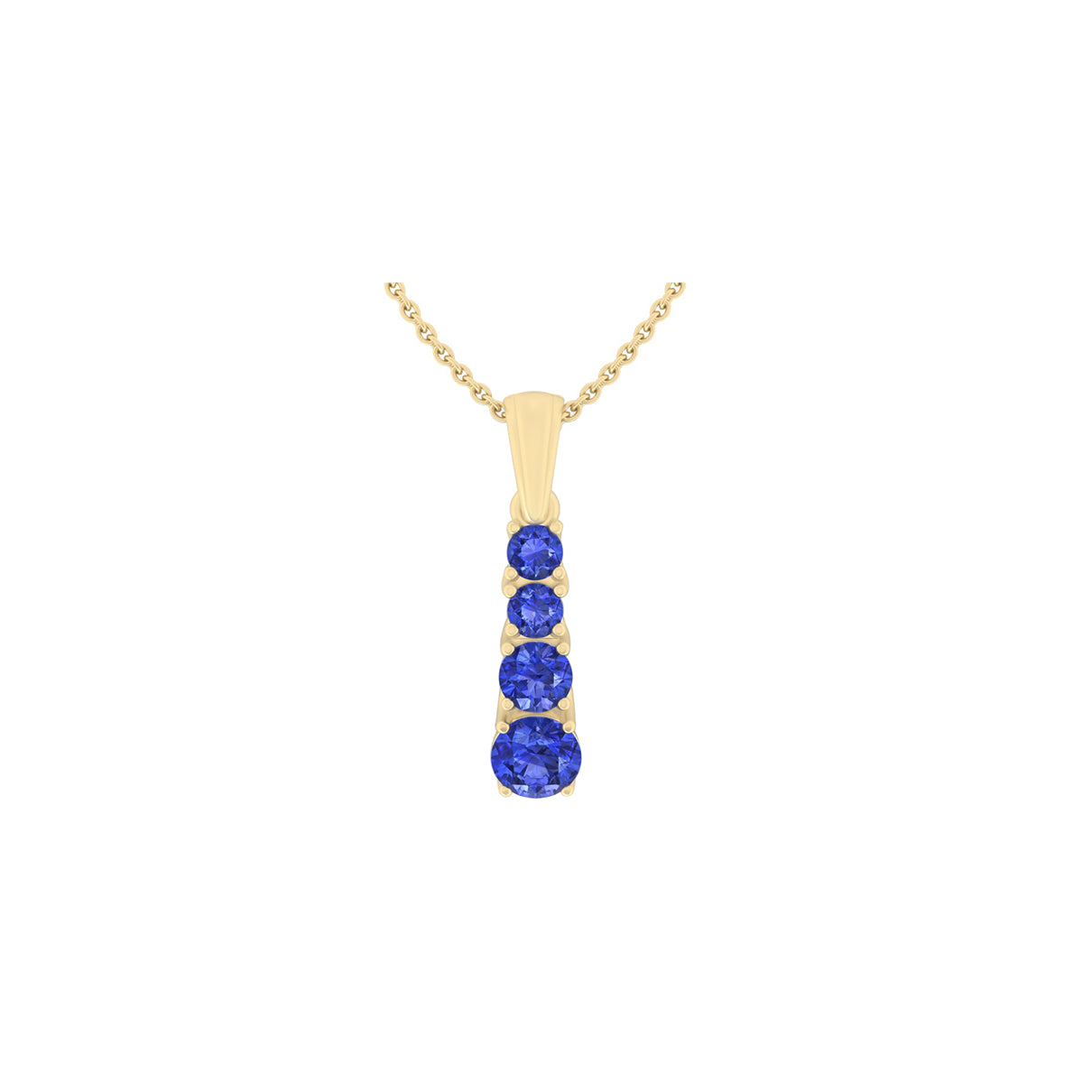18KT Gold with Tanzanite Pendant 1.21ct