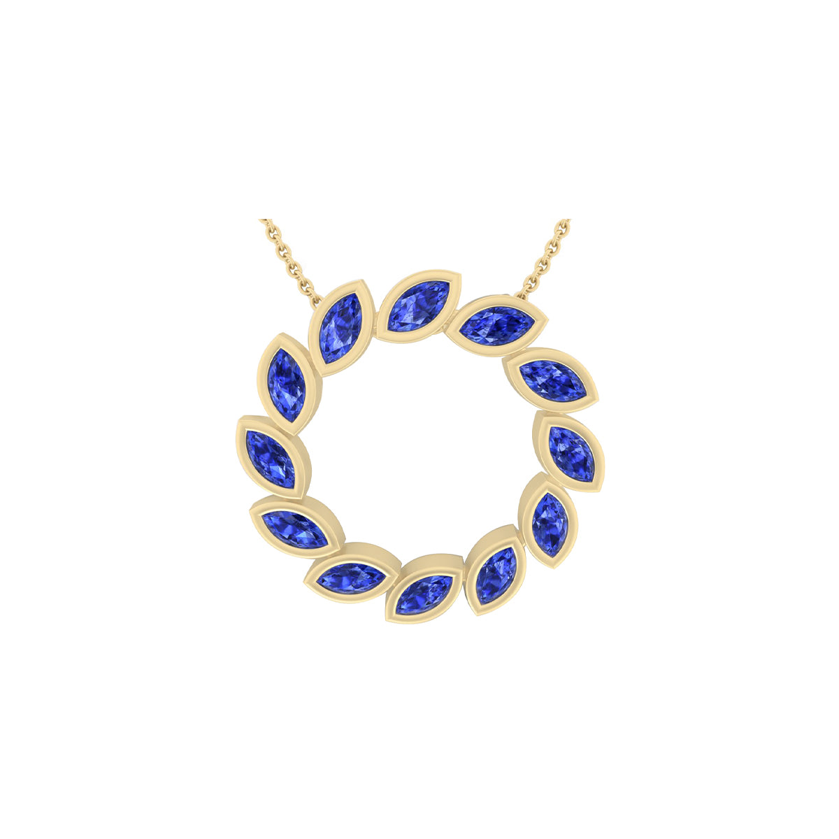 18KT Gold with Tanzanite Pendant 2.16ct
