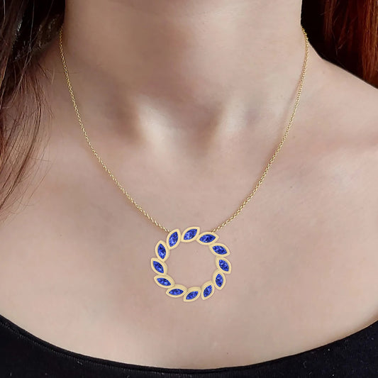 18KT Gold with Tanzanite Pendant 2.16ct