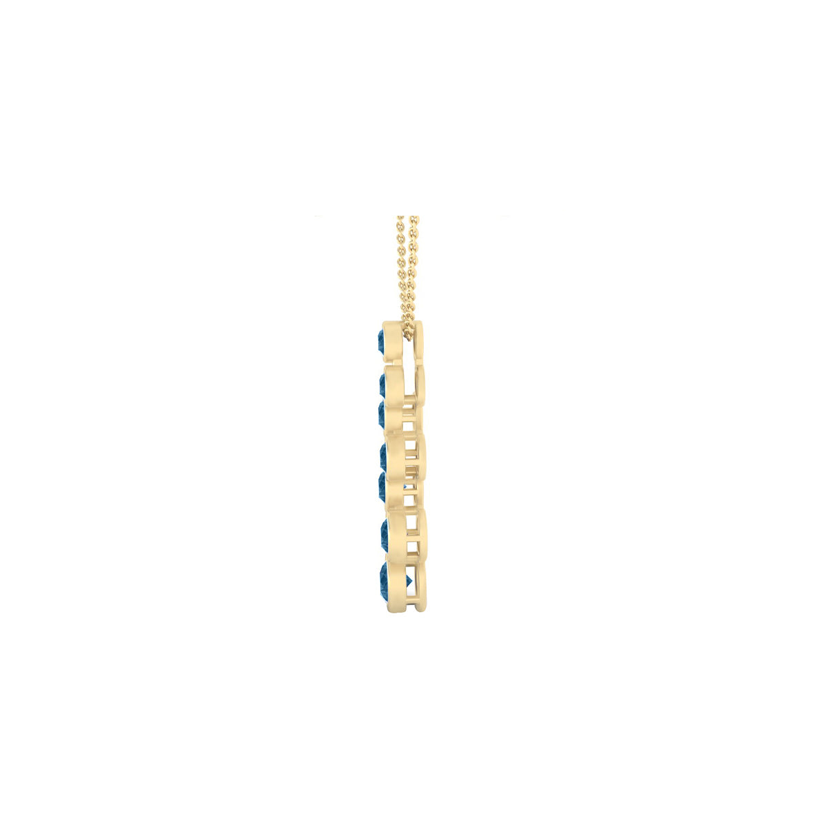 18KT Gold with London Blue Topaz Pendant 2.15ct