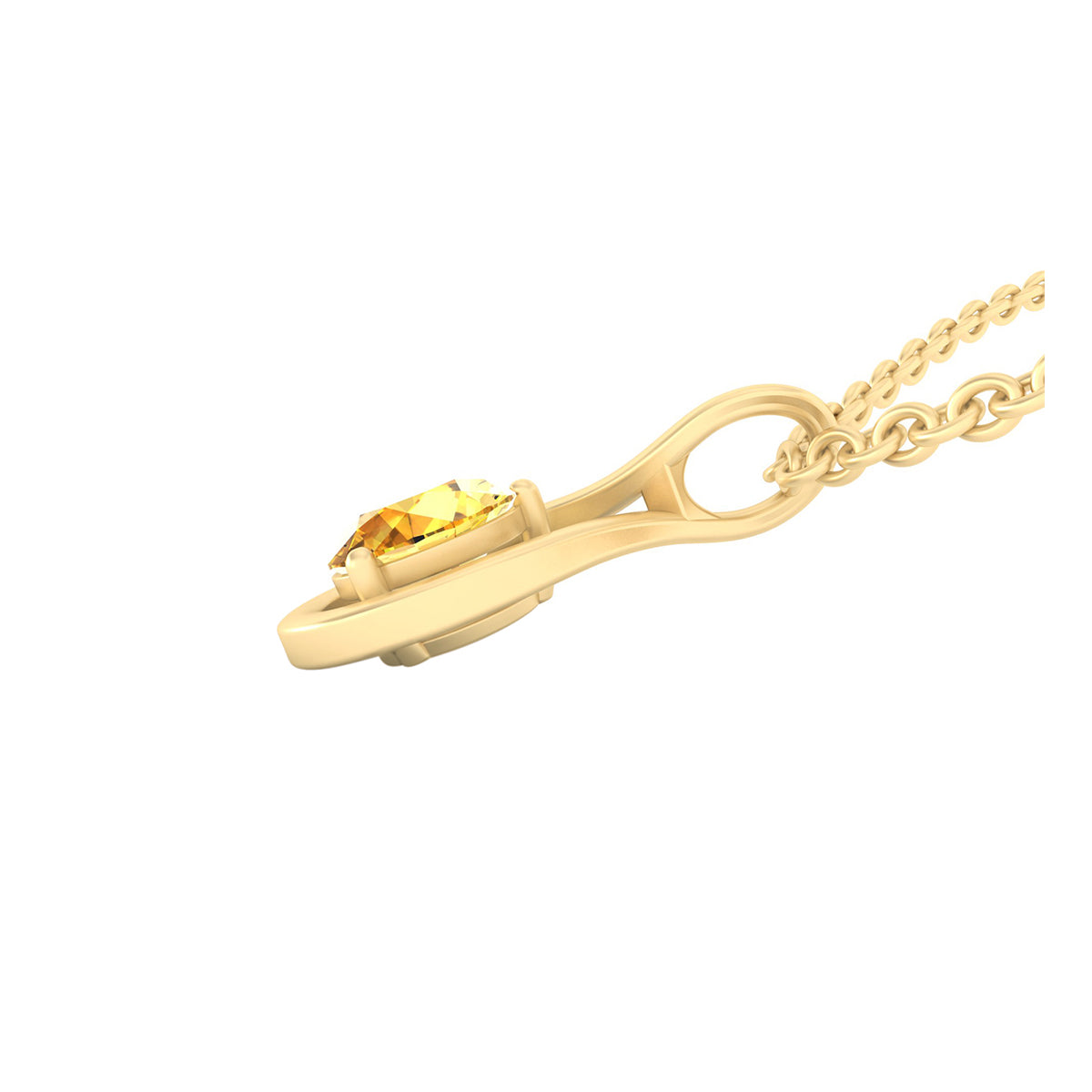 18KT Gold with Citrine Pendant 1.72ct