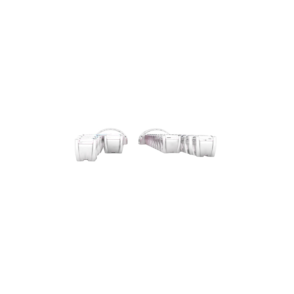 Pink Sapphire Earrings with White Diamond in 14Kt White Gold 11.97cts