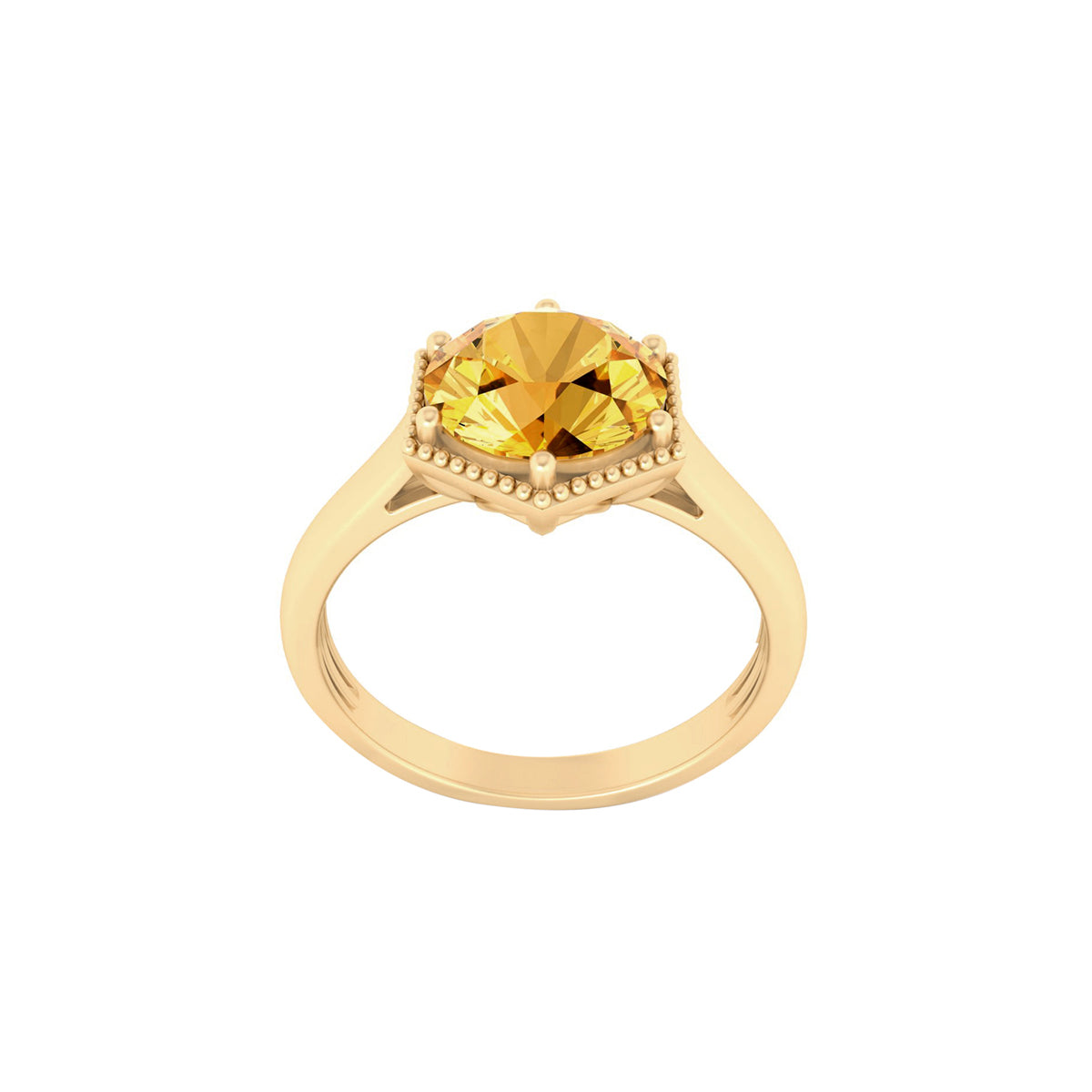 Citrine Ring in 18Kt Gold 1.72cts