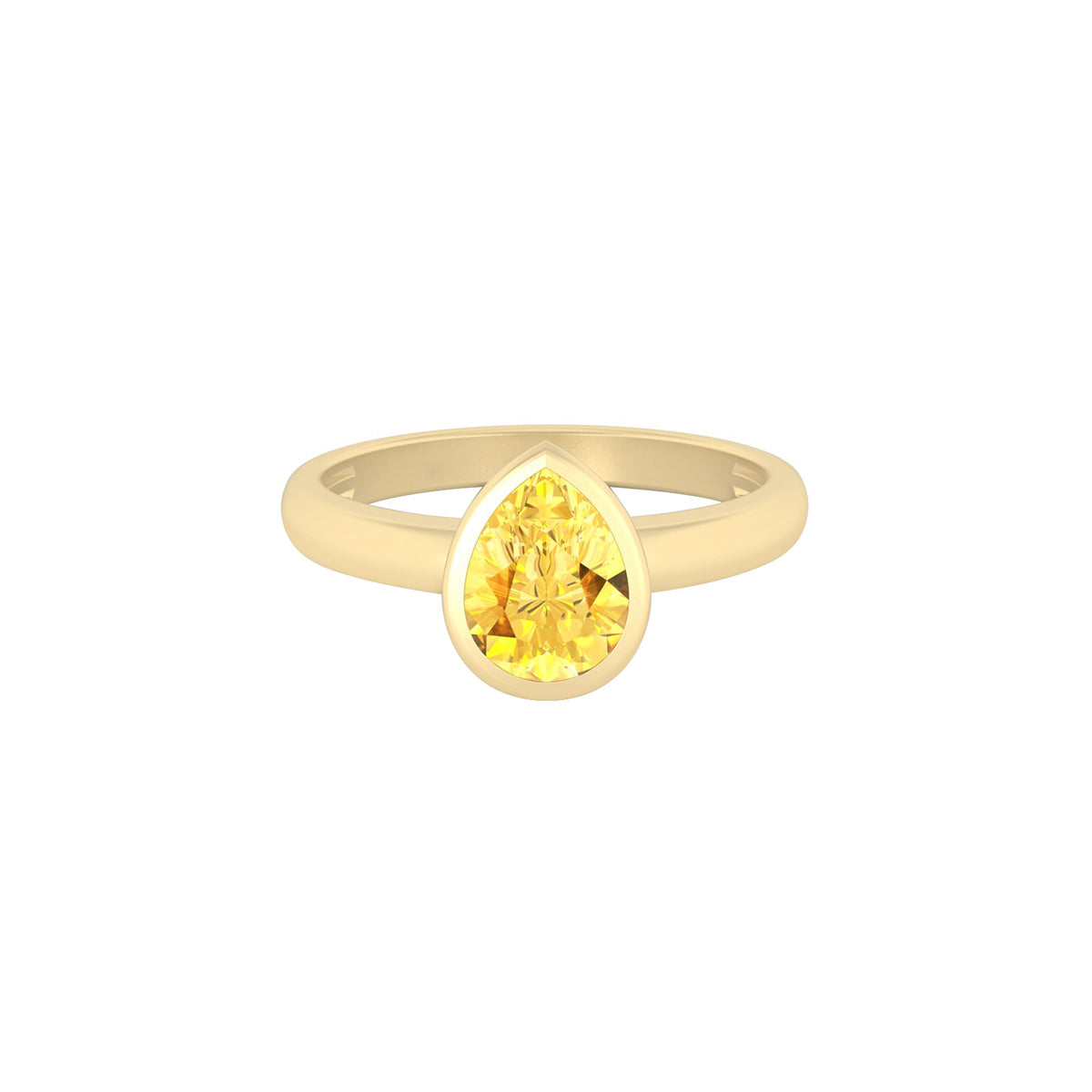 18KT Gold with Citrine Ring 1.20ct