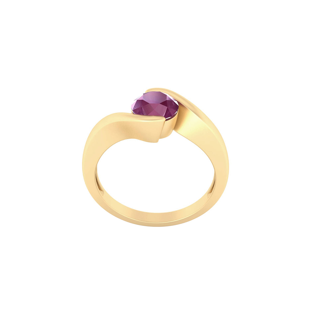 18KT Gold With Indian Ruby Ring 1.20ct
