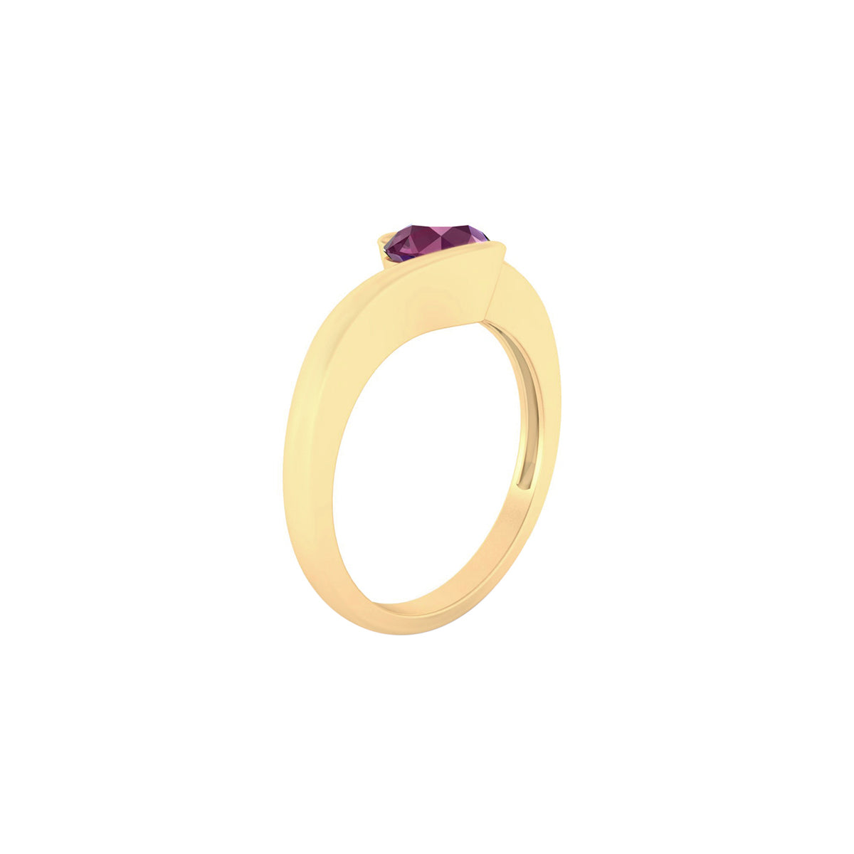 18KT Gold With Indian Ruby Ring 1.20ct