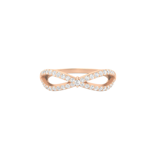 18KT Rose Gold with White Diamond Ring 0.36ct