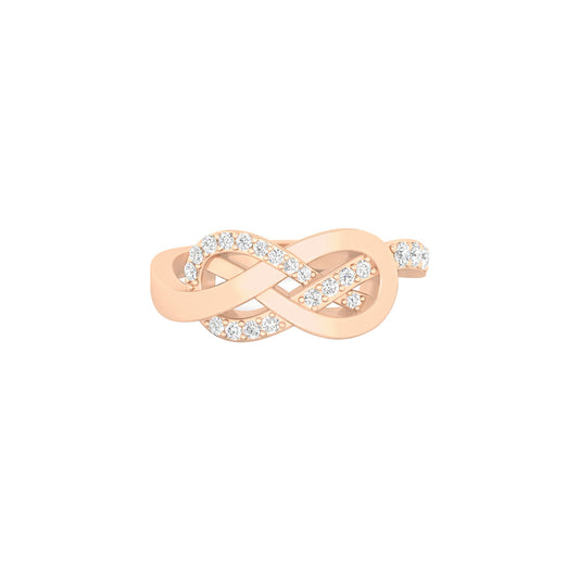 18KT Rose Gold with White Diamond Ring 0.20ct