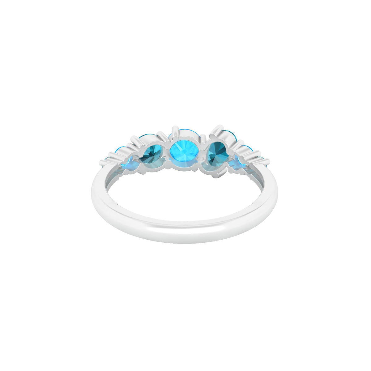 Neon Apatite & Teal Kyanite Ring with White Diamond in Platinum 950 1.99cts.