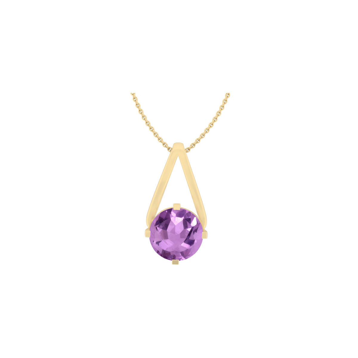 18KT Gold with Amethyst Pendant 5.12ct