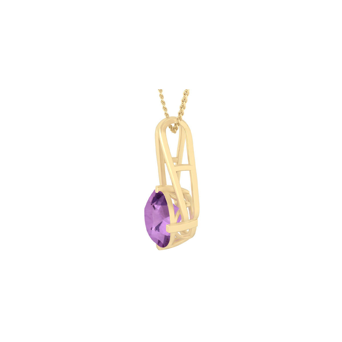 18KT Gold with Amethyst Pendant 5.12ct