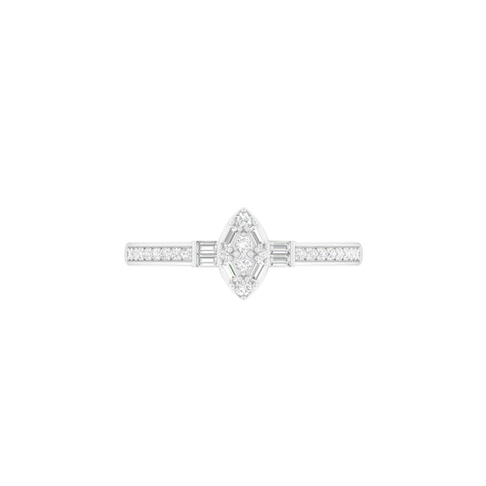 18KT White Gold With White Diamond Engagement Ring 0.23ct