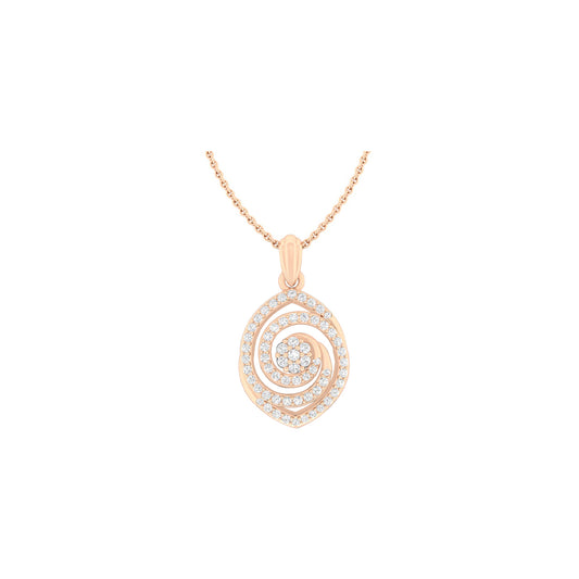 18KT Rose Gold with White Diamond Pendant 0.46cts