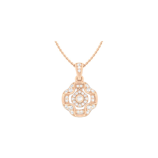 18KT Rose Gold with White Diamond Pendant 0.43cts
