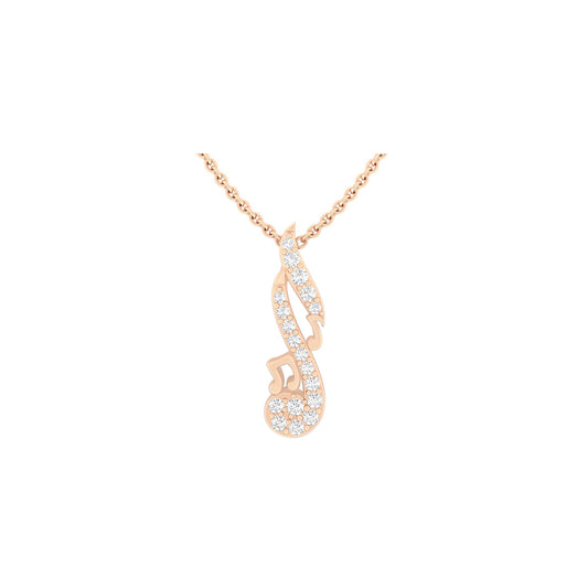 18KT Rose Gold with White Diamond Pendant 0.15cts