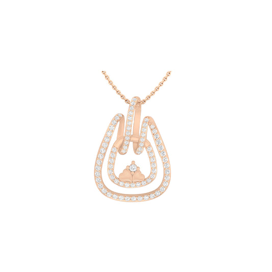 18KT Rose Gold with White Diamond Pendant 0.59cts