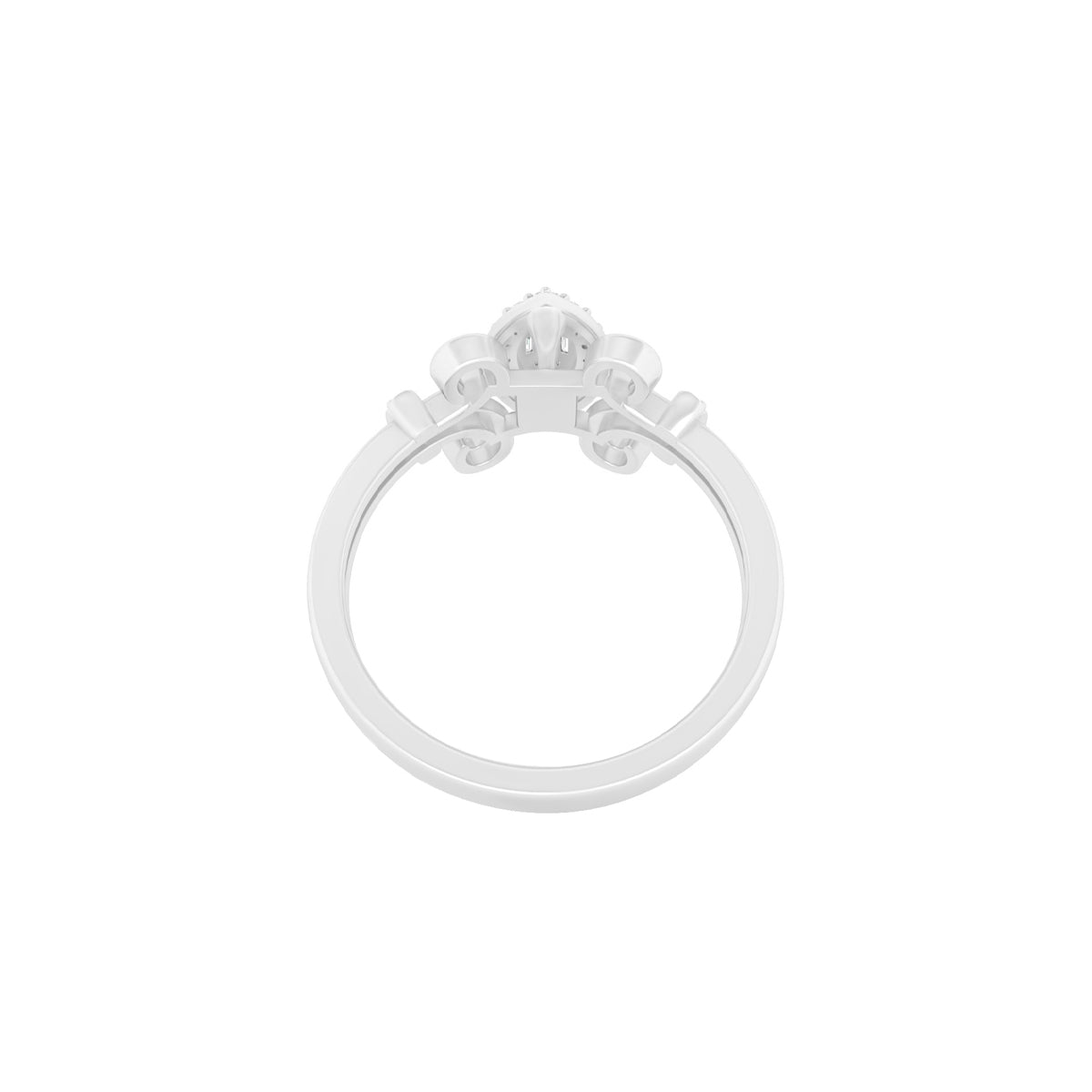 18KT White Gold With White Diamond Engagement Ring 0.23ct