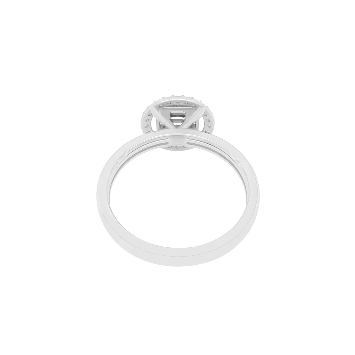 18KT White Gold With White Diamond Engagement Ring 0.28ct