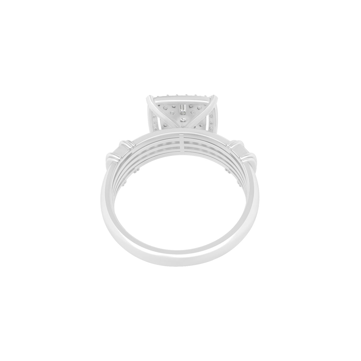 18KT White Gold With White Diamond Engagement Ring 0.73ct