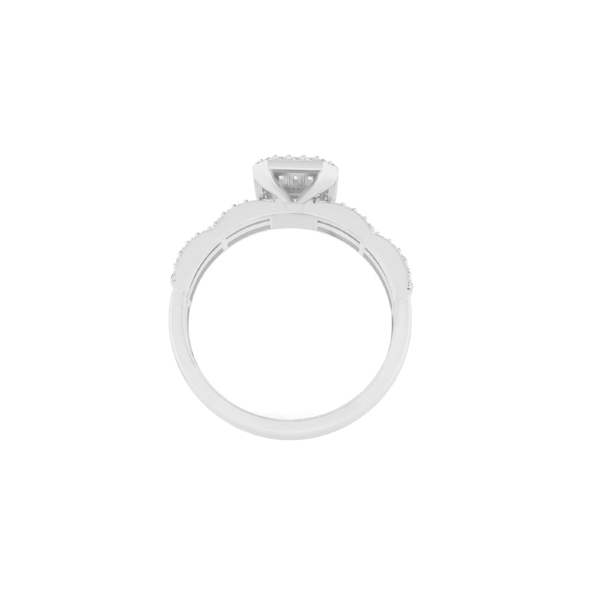 18KT White Gold With White Diamond Engagement Ring 0.54ct