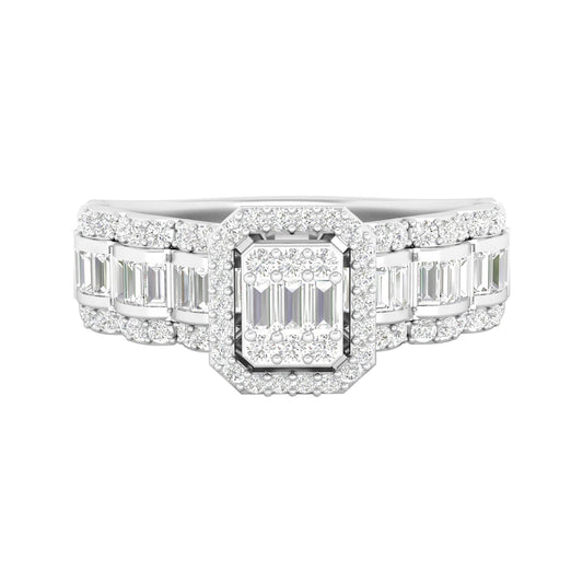 18KT White Gold With White Diamond Engagement Ring 0.61ct