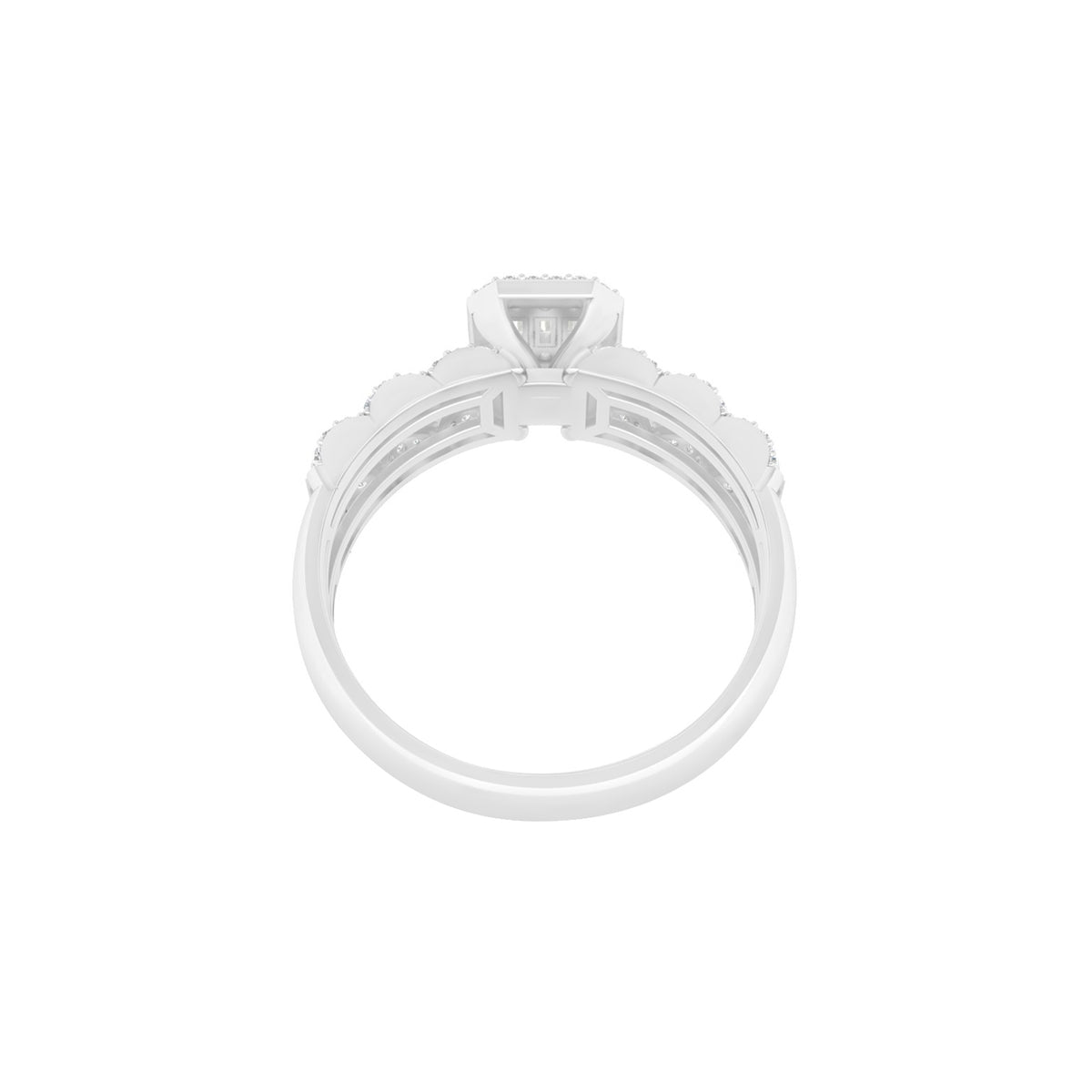 18KT White Gold With White Diamond Engagement Ring 0.61ct