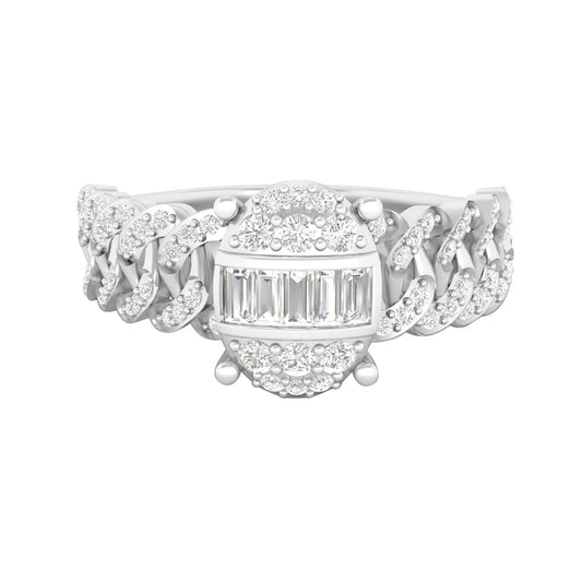 18KT White Gold With White Diamond Engagement Ring 0.39ct