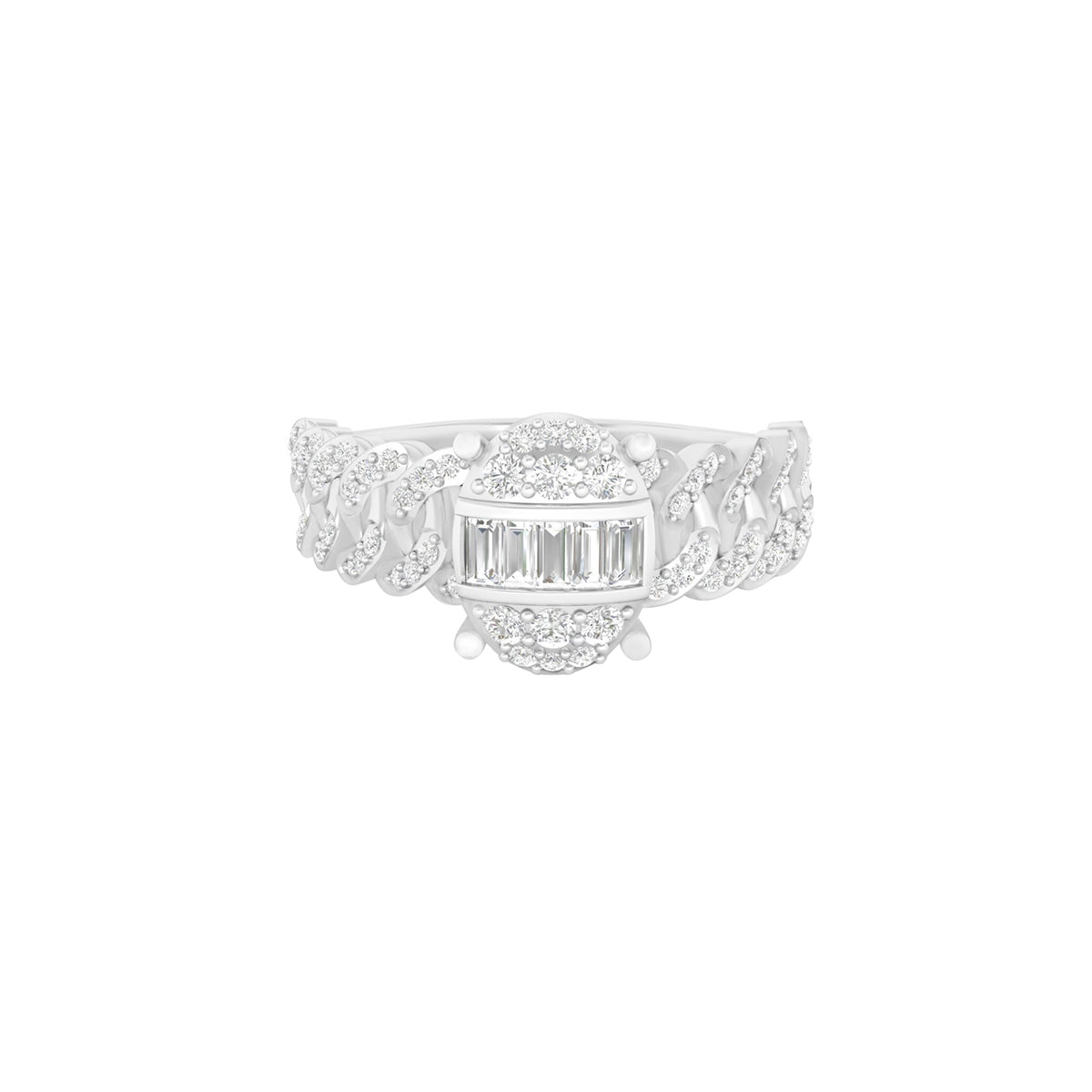 18KT White Gold With White Diamond Engagement Ring 0.39ct