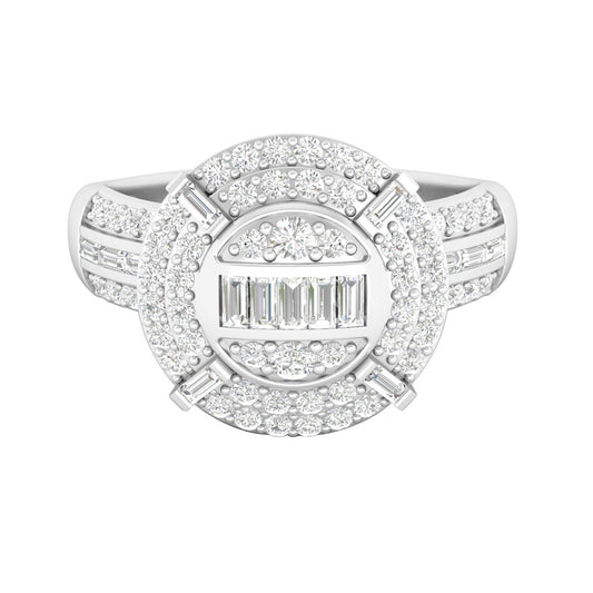 18KT White Gold With White Diamond Engagement Ring 1.33ct