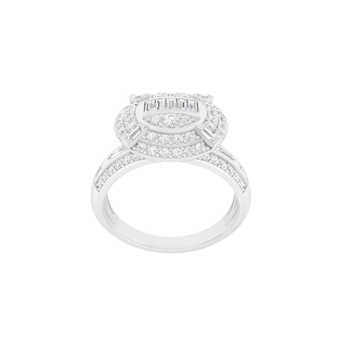 18KT White Gold With White Diamond Engagement Ring 1.33ct