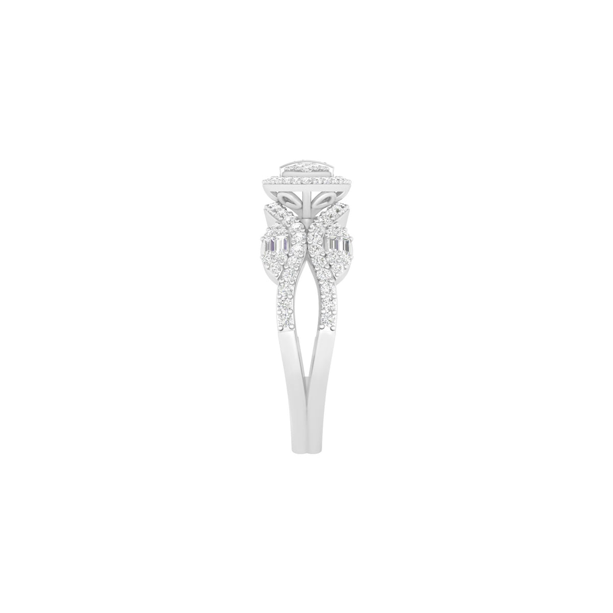 18KT White Gold With White Diamond Engagement Ring 0.85ct
