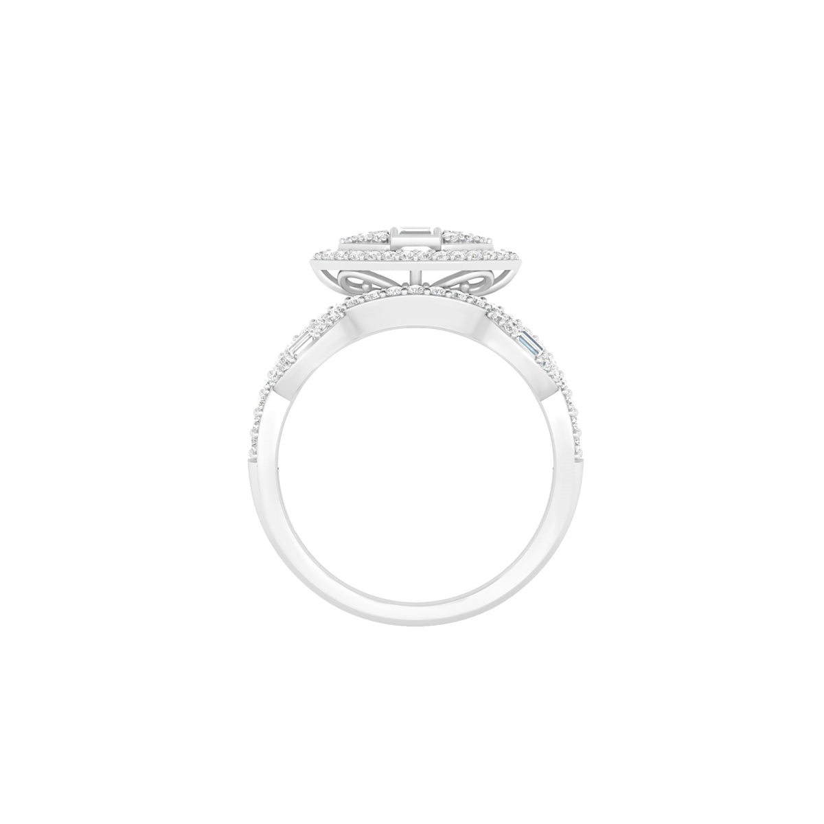 18KT White Gold With White Diamond Engagement Ring 0.85ct